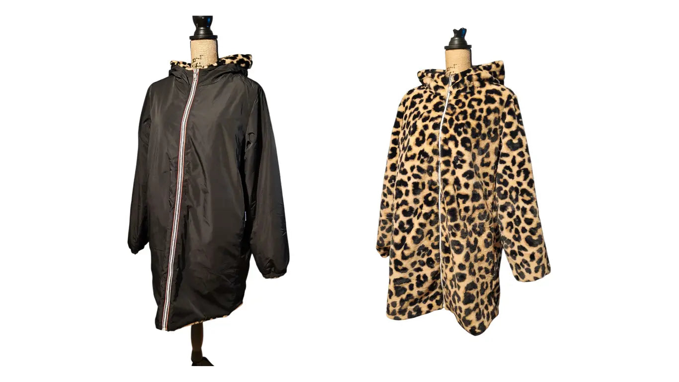 manteau leopard femme grande taille manteau reversible femme grande taille