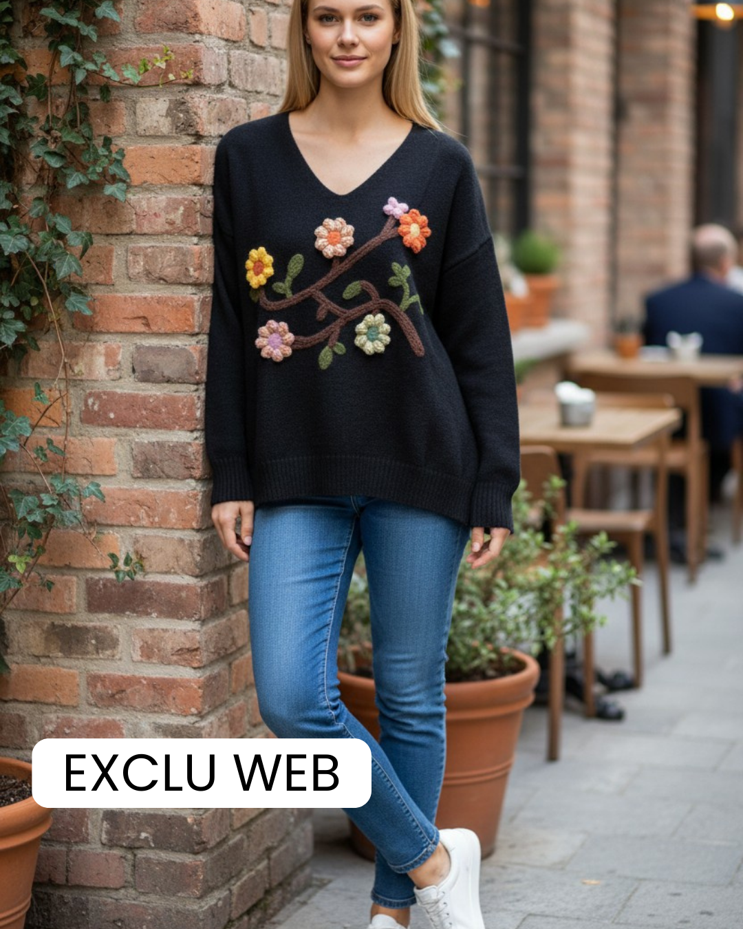 Pull fleur Mobelle