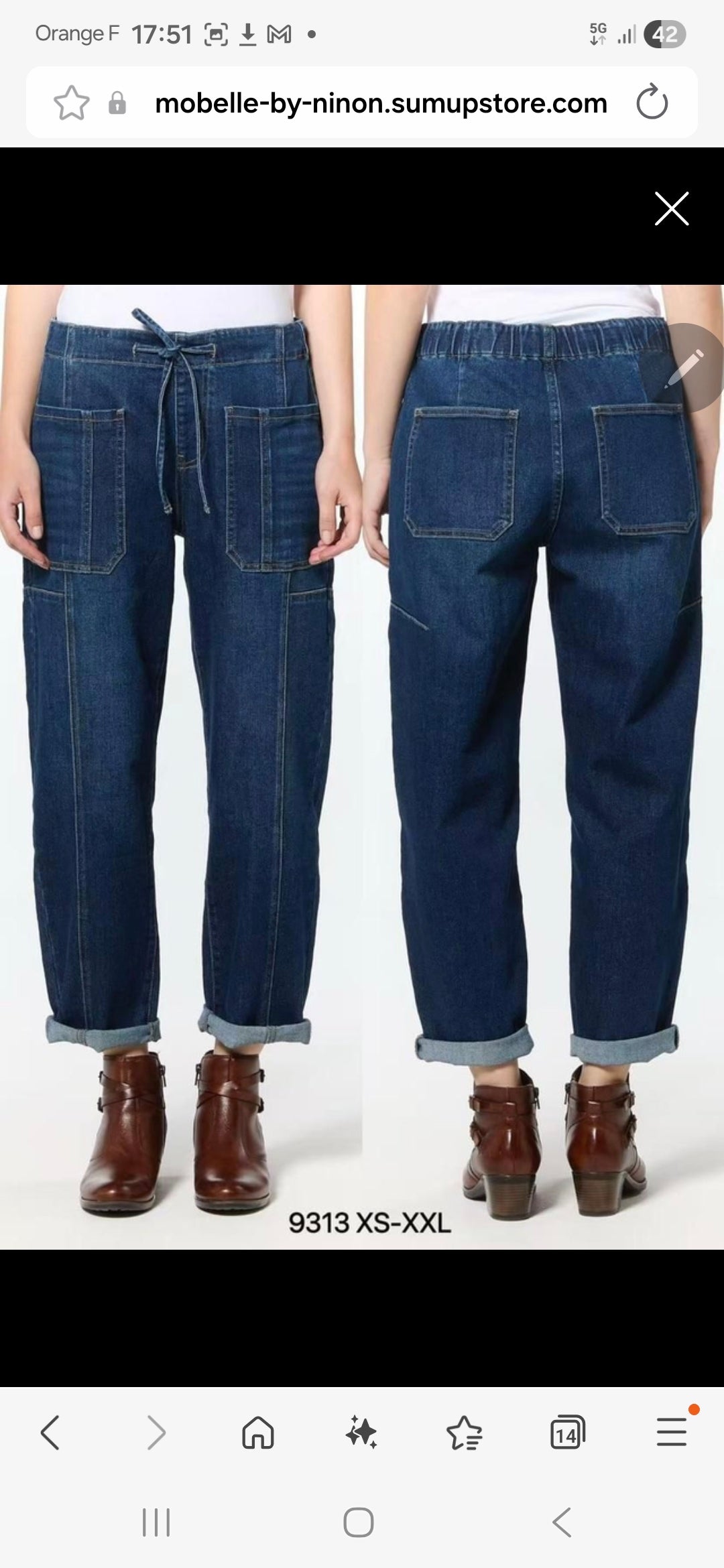 Jean élastiqué Mobelle