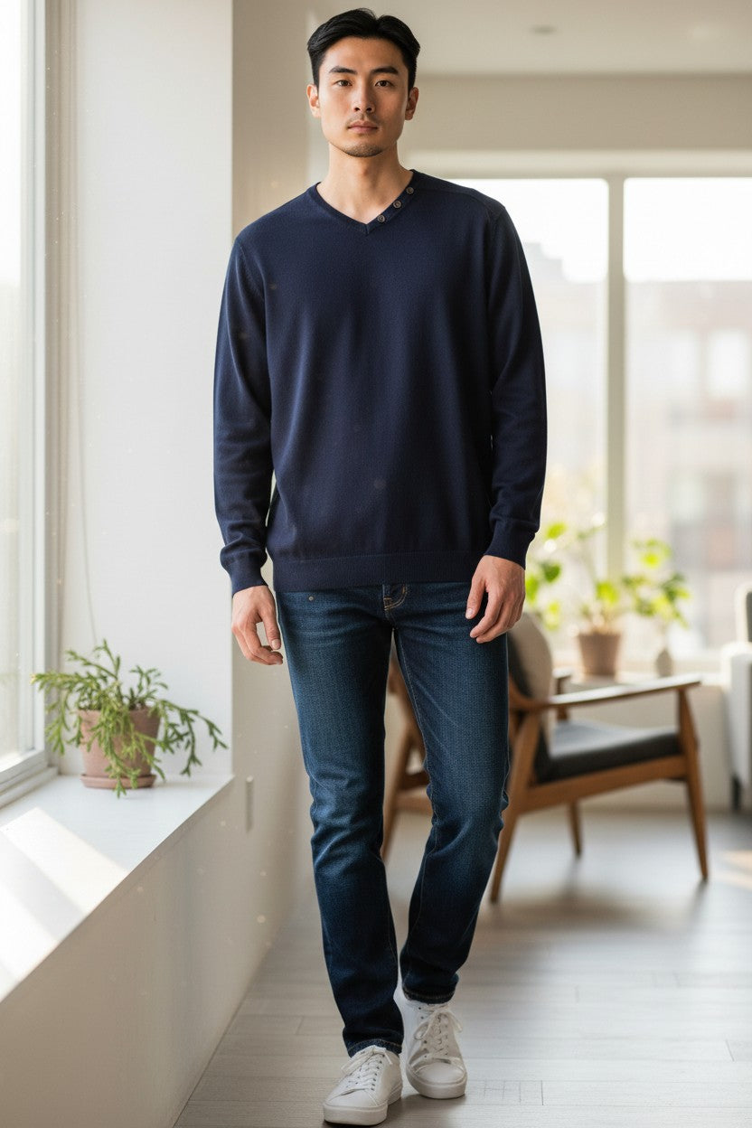 T-shirt manches longues boutonné Mobelle