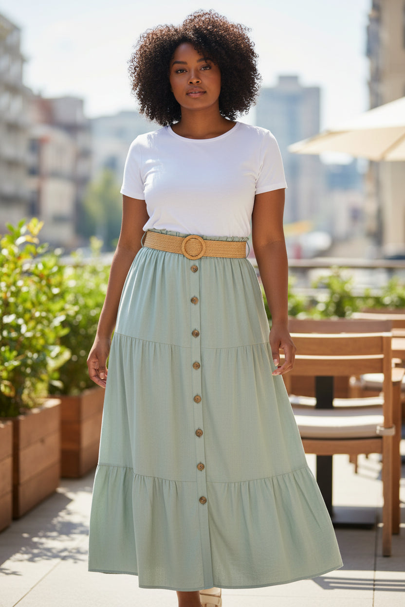 Jupe boutonée Mobelle