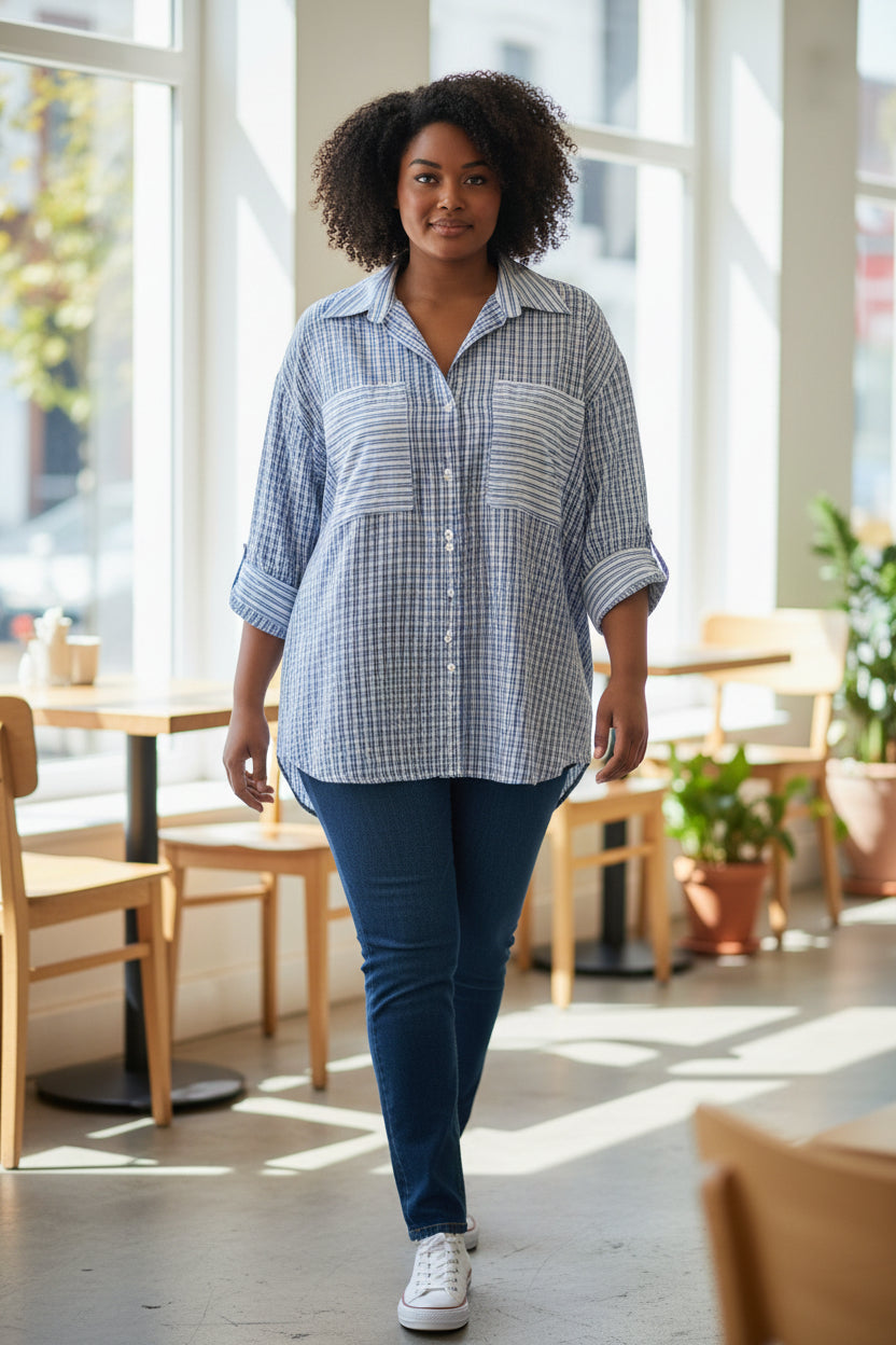 Chemise à carreaux Mobelle