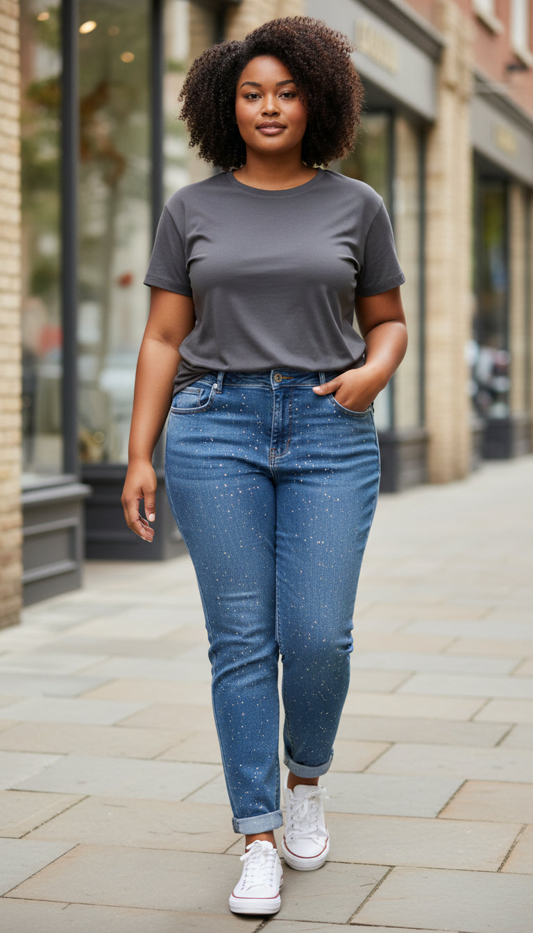 Jean paillettes Mobelle