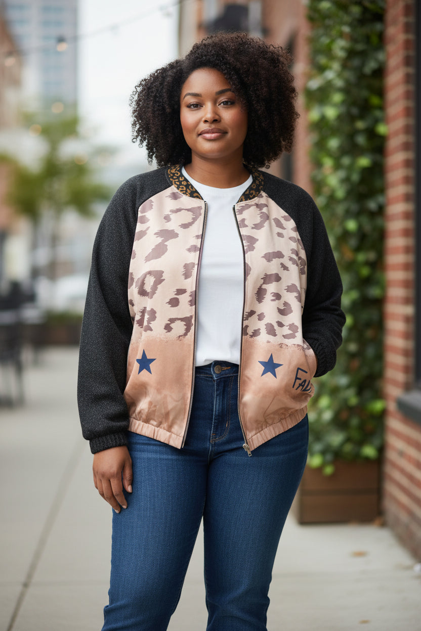 Gilet zippé léopard Mobelle
