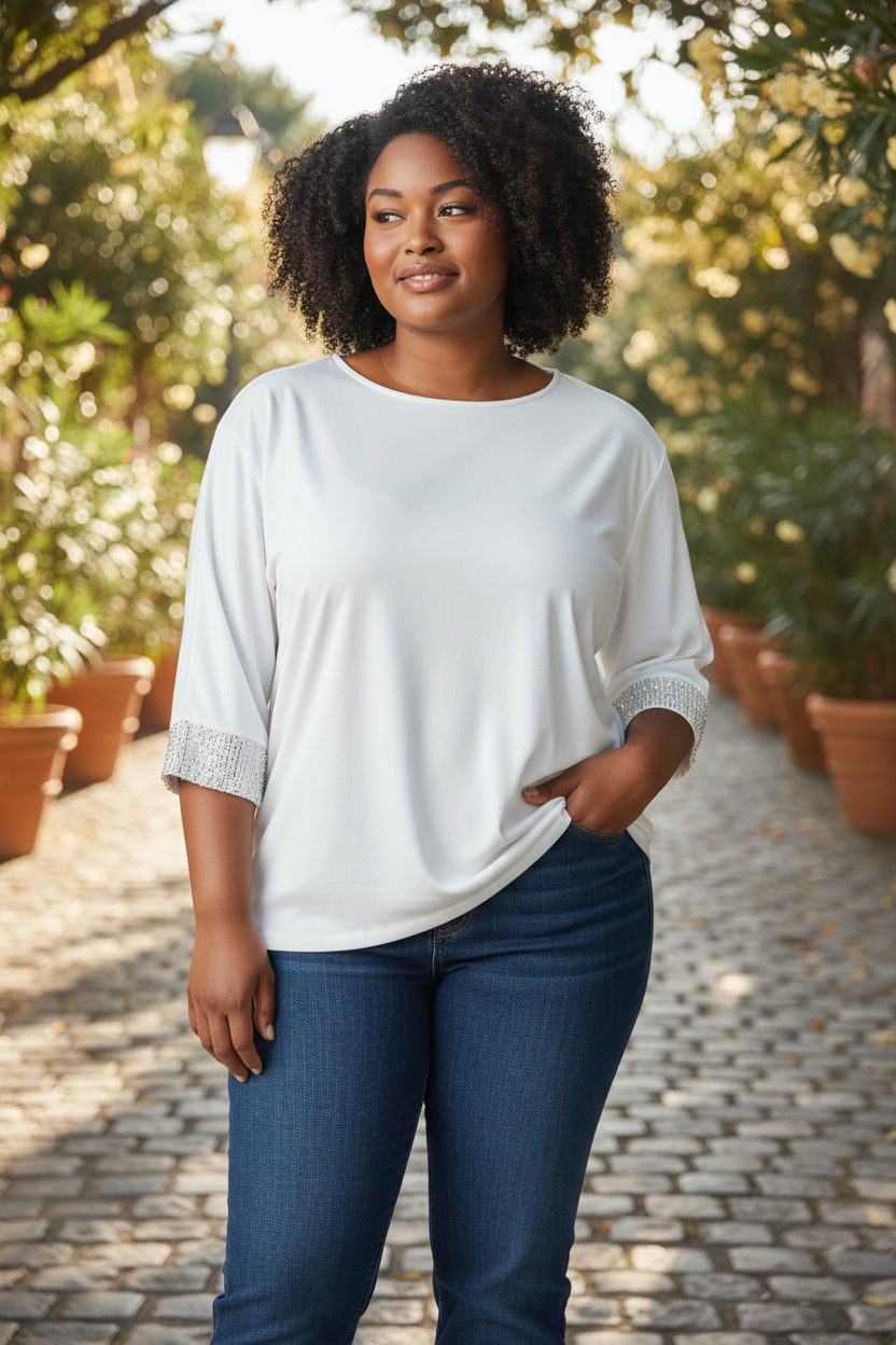 Tunique manches pailletés Mobelle