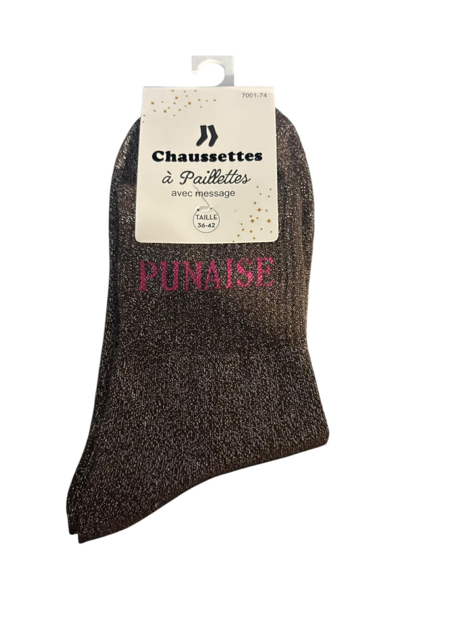 Chaussette paillette " PUNAISE " Mobelle
