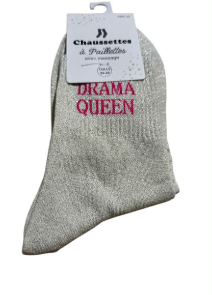 Chaussette paillette " DRAMA QUEEN " Mobelle