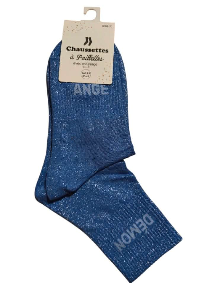 Chaussette paillette " Ange & Démon " Mobelle