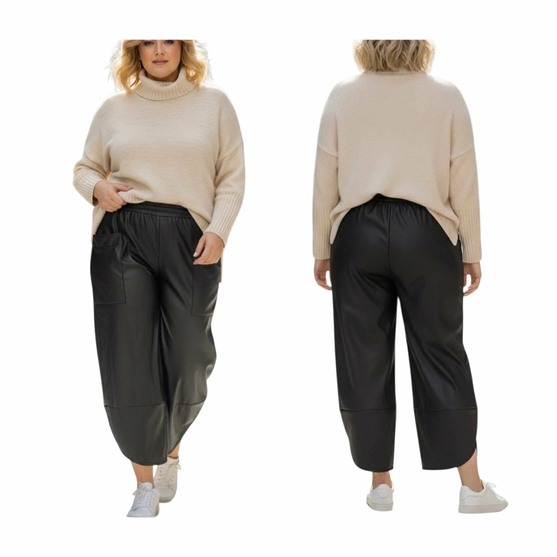 pantalon simili cuir Mobelle