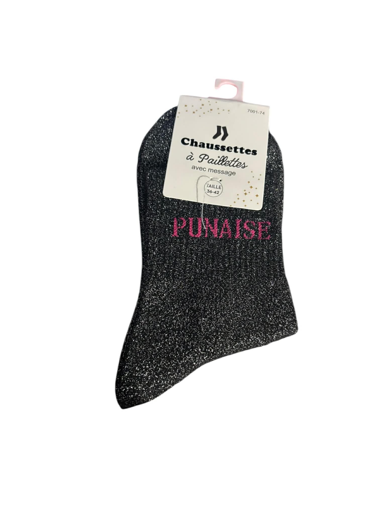 Chaussette paillette " PUNAISE " Mobelle