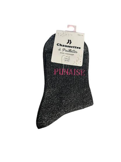 Chaussette paillette " PUNAISE " Mobelle