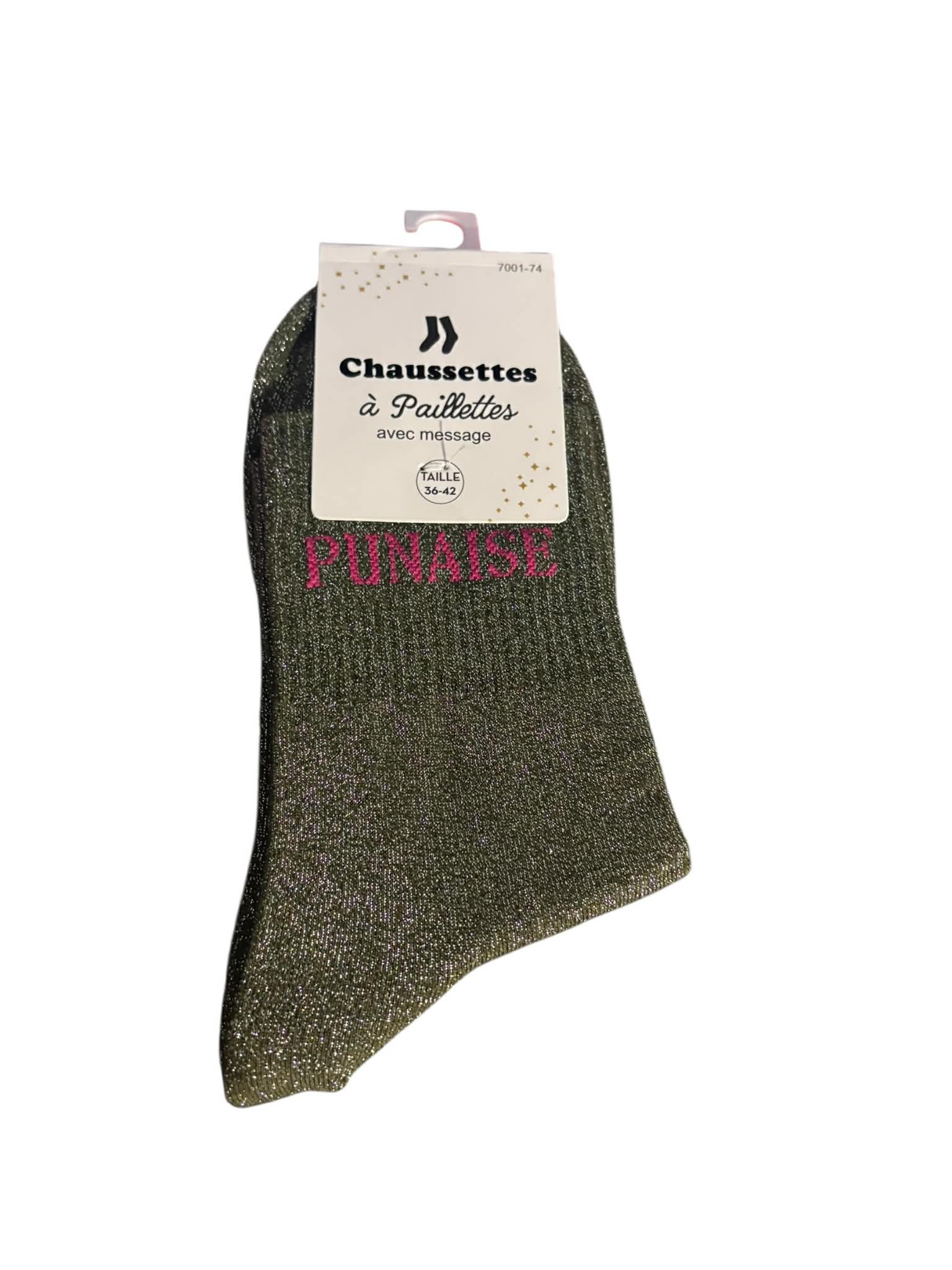 Chaussette paillette " PUNAISE " Mobelle
