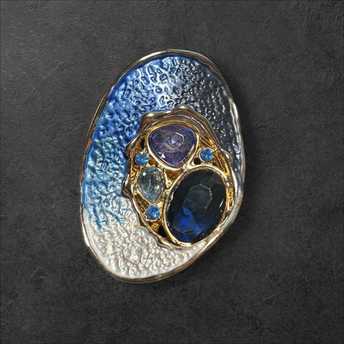 broche cœur minéral - Mobelle