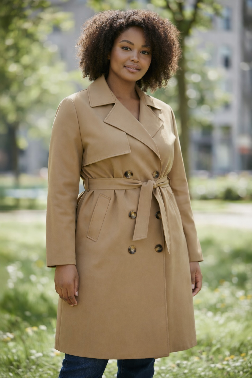Manteau trench camel Mobelle