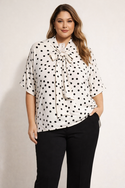 Blouse à pois Mobelle