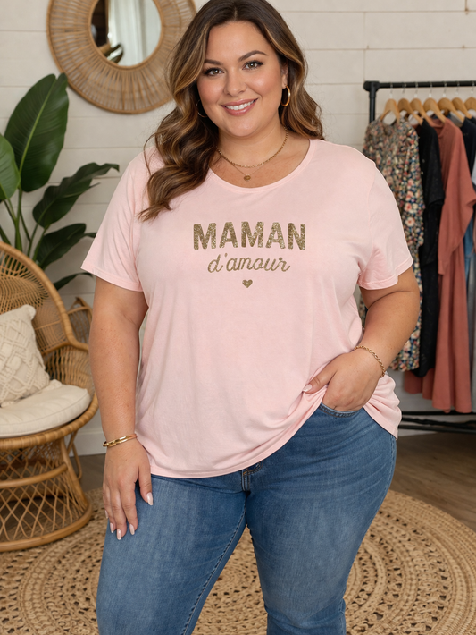 T-shirt "MAMAN D'AMOUR" Mobelle