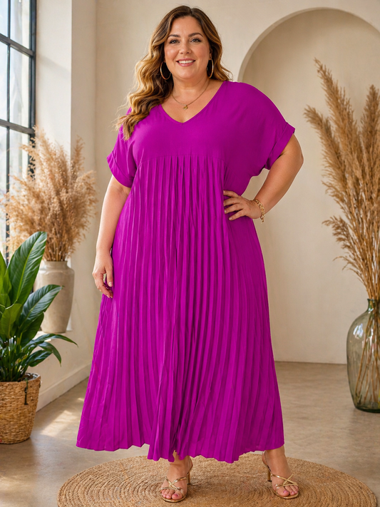 Robe Longue Plissée Mobelle
