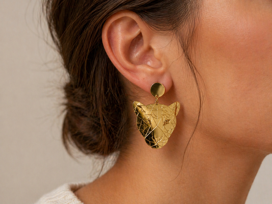 Boucles d'oreilles "Loup" Mobelle