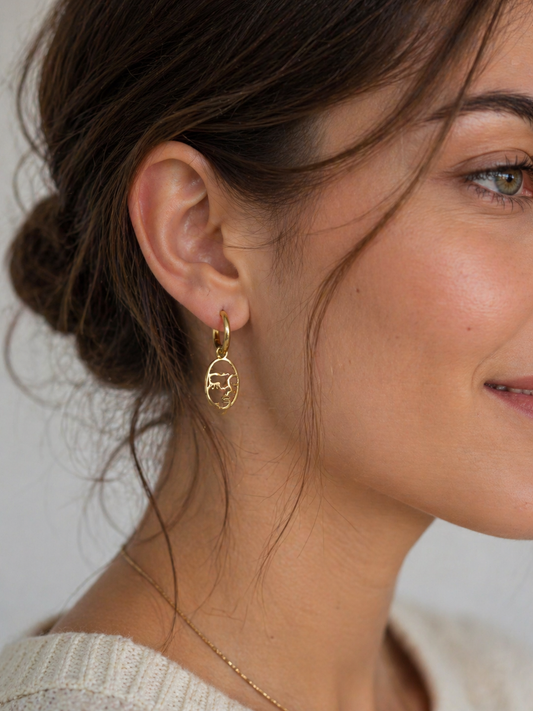 Boucles d'oreilles "Visage" Mobelle