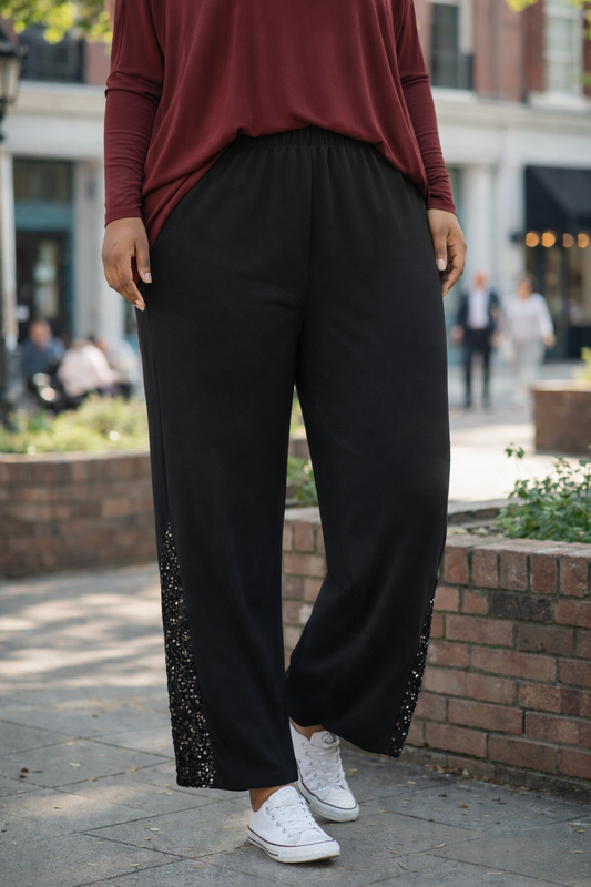 Pantalon bas pailleté Mobelle