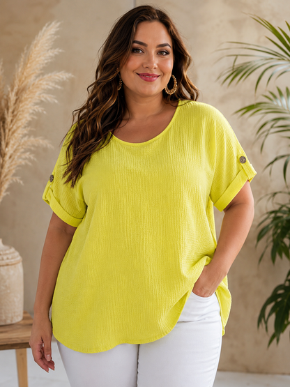 T-shirt boutons sur les manches Mobelle