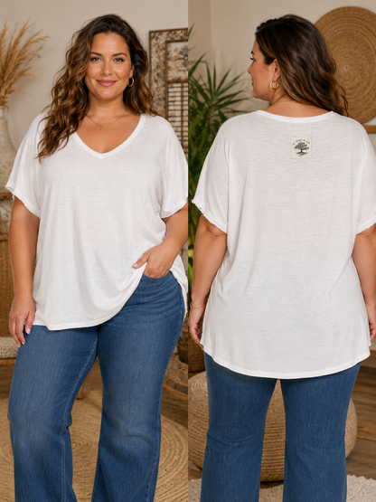 T-shirt col V Mobelle