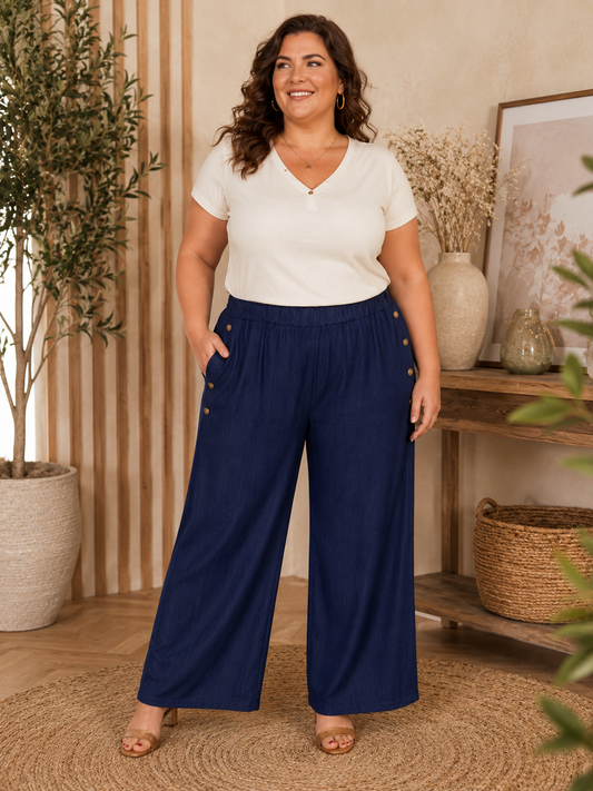 Pantalon boutons sur le côté Mobelle