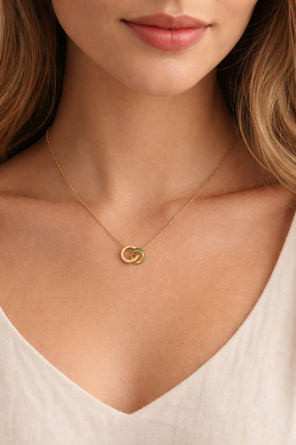 Collier rond entrelacés Mobelle