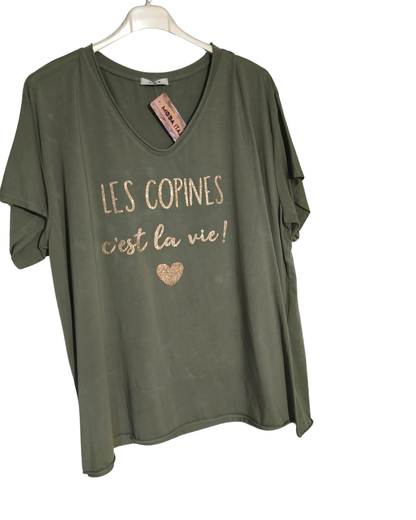 T-shirt "LES COPINES C'EST LA VIE" Mobelle
