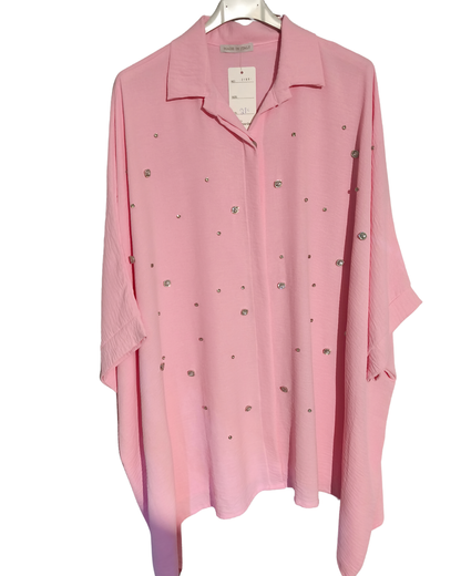 Chemisier Manches Courtes Strass Mobelle