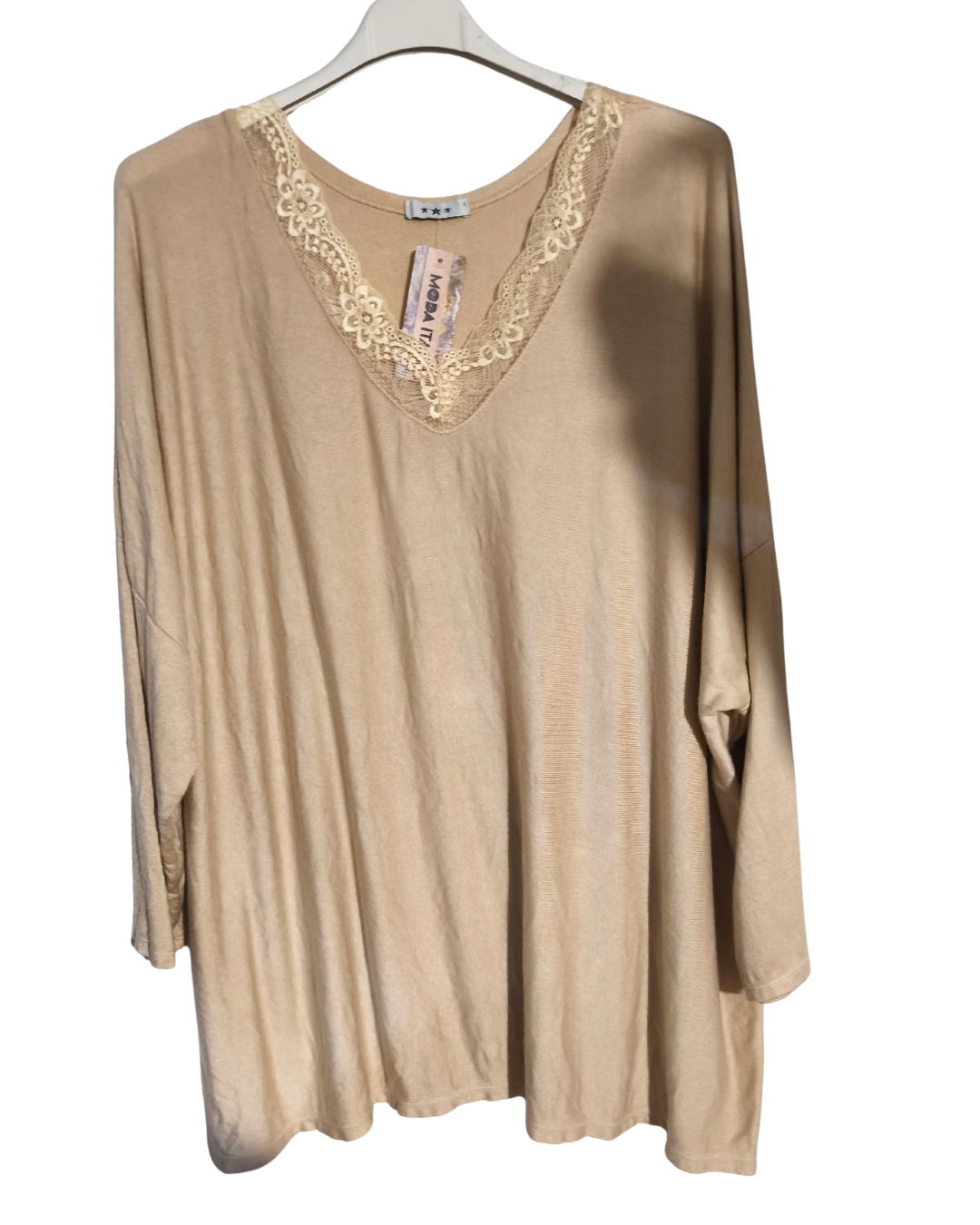 Pull fin col  dentelle Mobelle