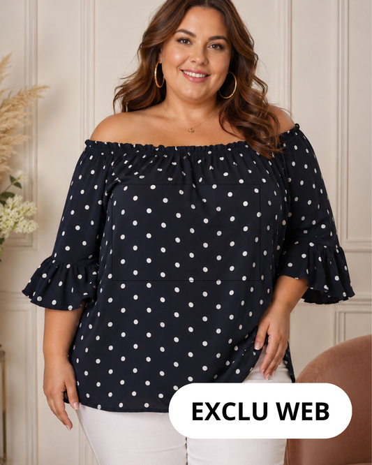 Blouse à pois Mobelle
