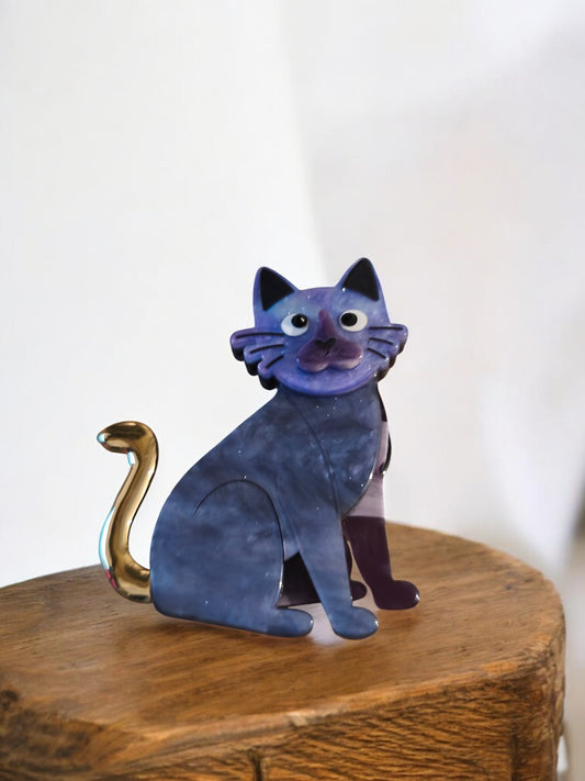 Broche aimantée chat