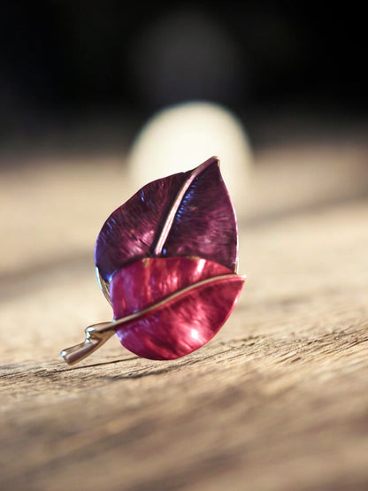 Broche aimantée feuilles
