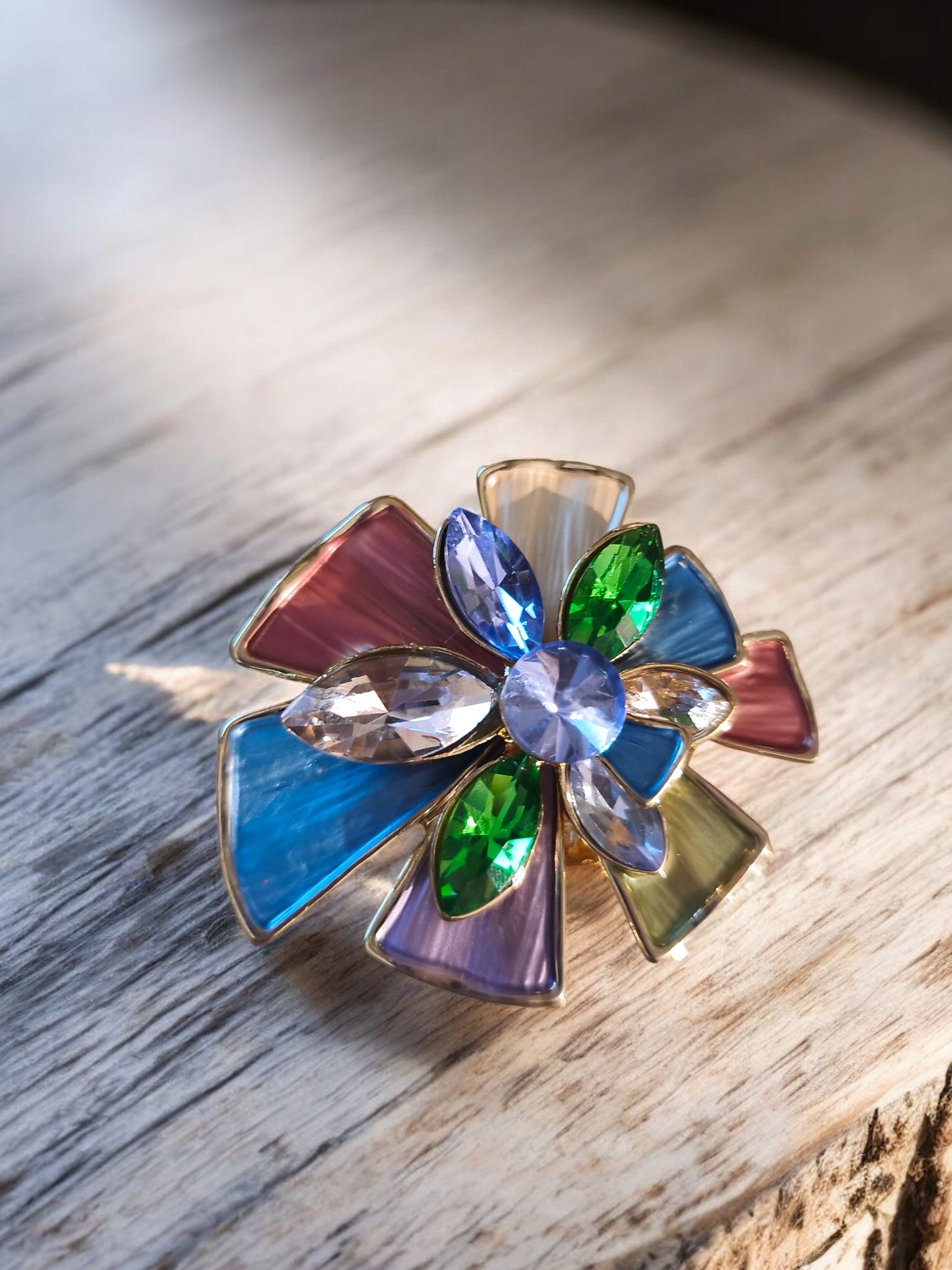 Broche aimantée floral
