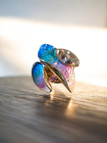 Broche aimantée feuilles