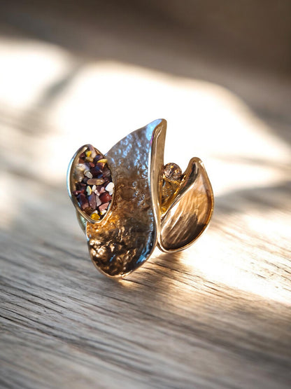 Broche aimantée feuilles