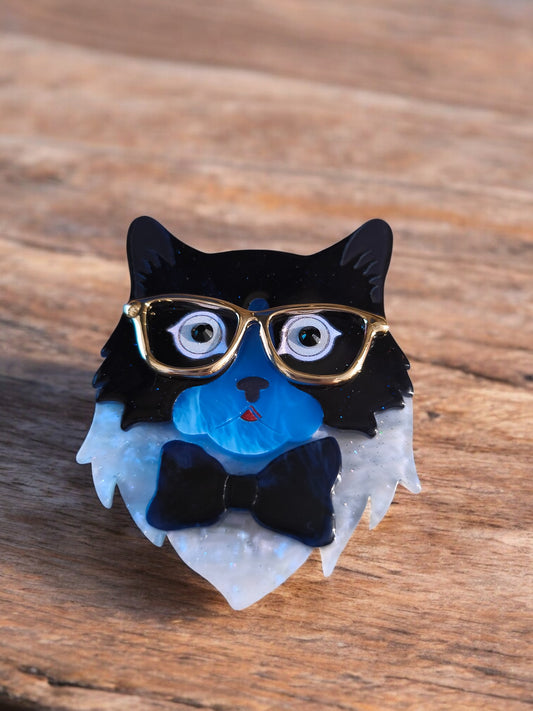 Broche aimantée loup