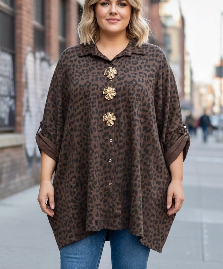 chemise oversize léopard Mobelle