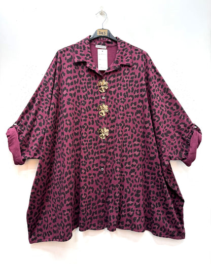 chemise oversize léopard Mobelle