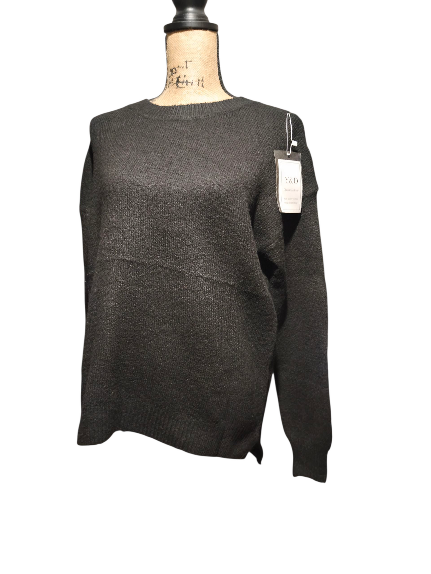 Pull uni col rond Mobelle