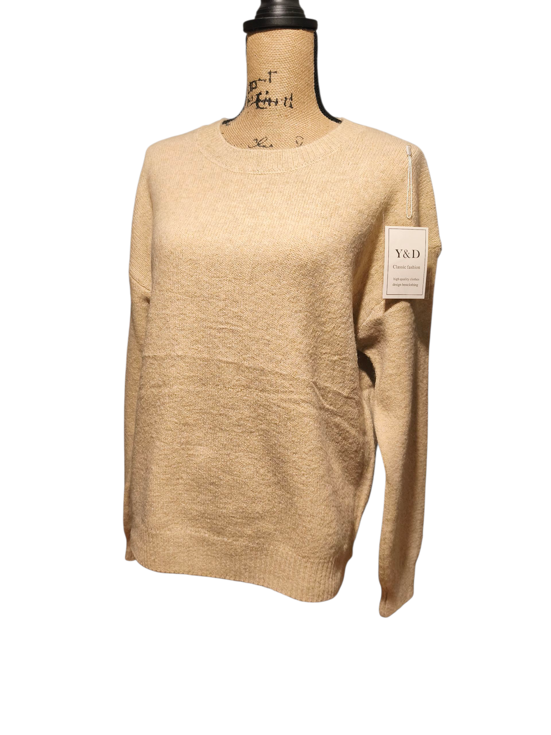 Pull uni col rond Mobelle