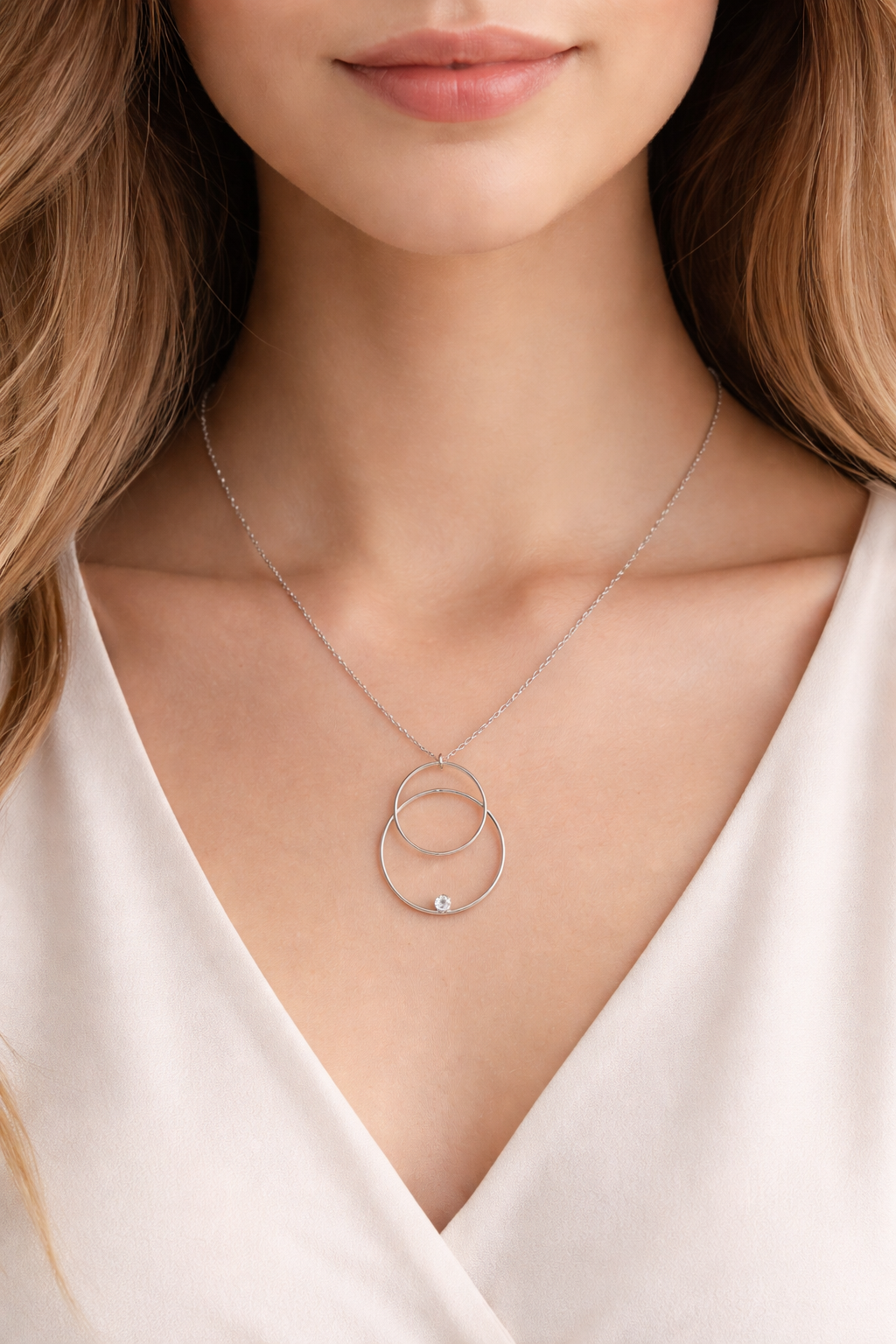 Collier double rond Mobelle