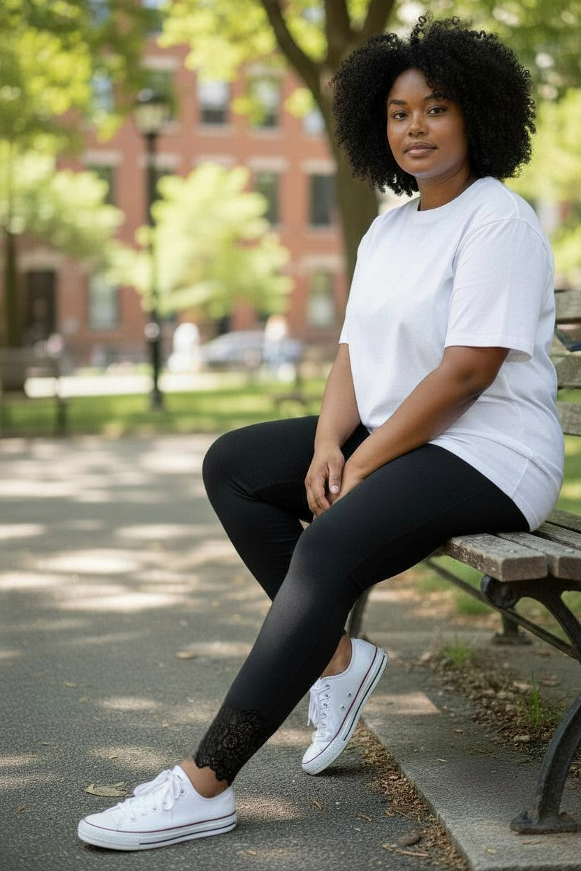 Pantalon legging dentelle Mobelle