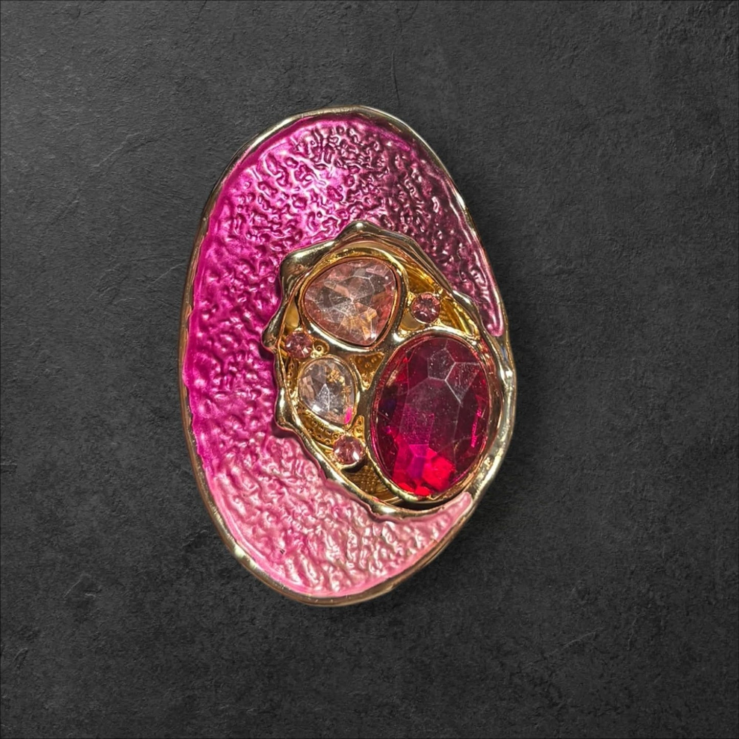 broche cœur minéral - Mobelle