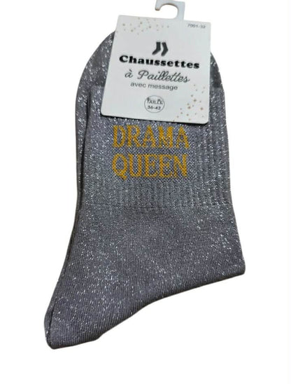 Chaussette paillette " DRAMA QUEEN " Mobelle