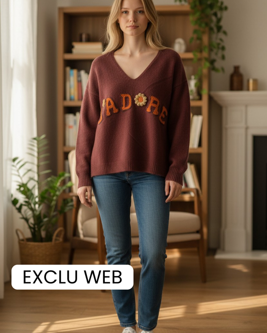 Pull col ouvert J'ADORE Mobelle
