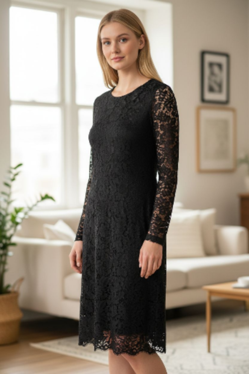 Robe mi-longue manche 3/4 Mobelle