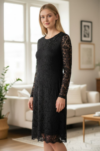 Robe mi-longue manche 3/4 Mobelle