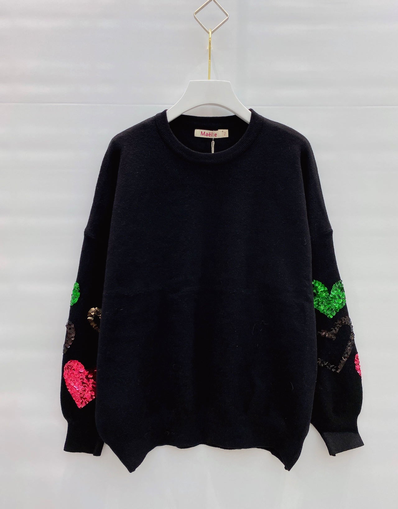 Pull coeur sequins Mobelle